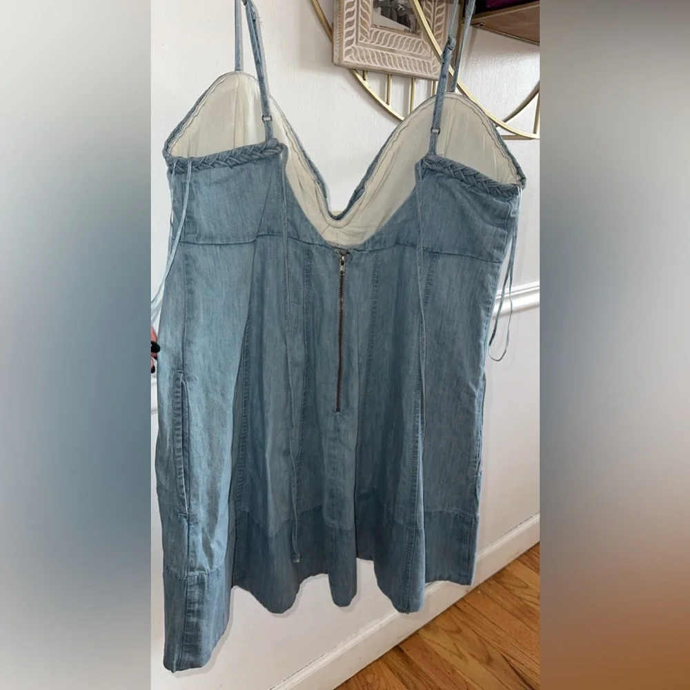 Free People Light Blue Denim Mini Dress - Picture 5 of 5